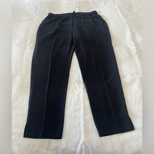 Eileen Fisher Black Cropped Wide-Leg Pants